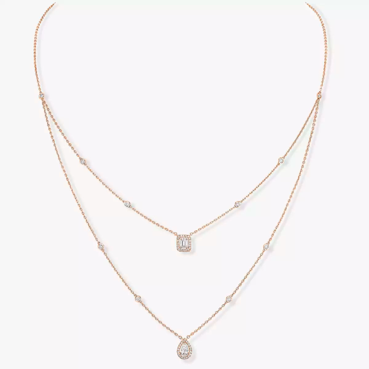 [lume Jewelry]Diamond Necklace My Twin 2 Rows