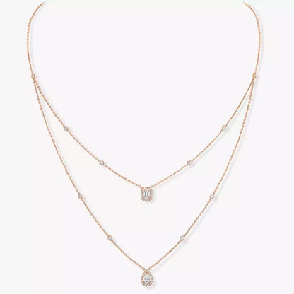 [lume Jewelry]Diamond Necklace My Twin 2 Rows