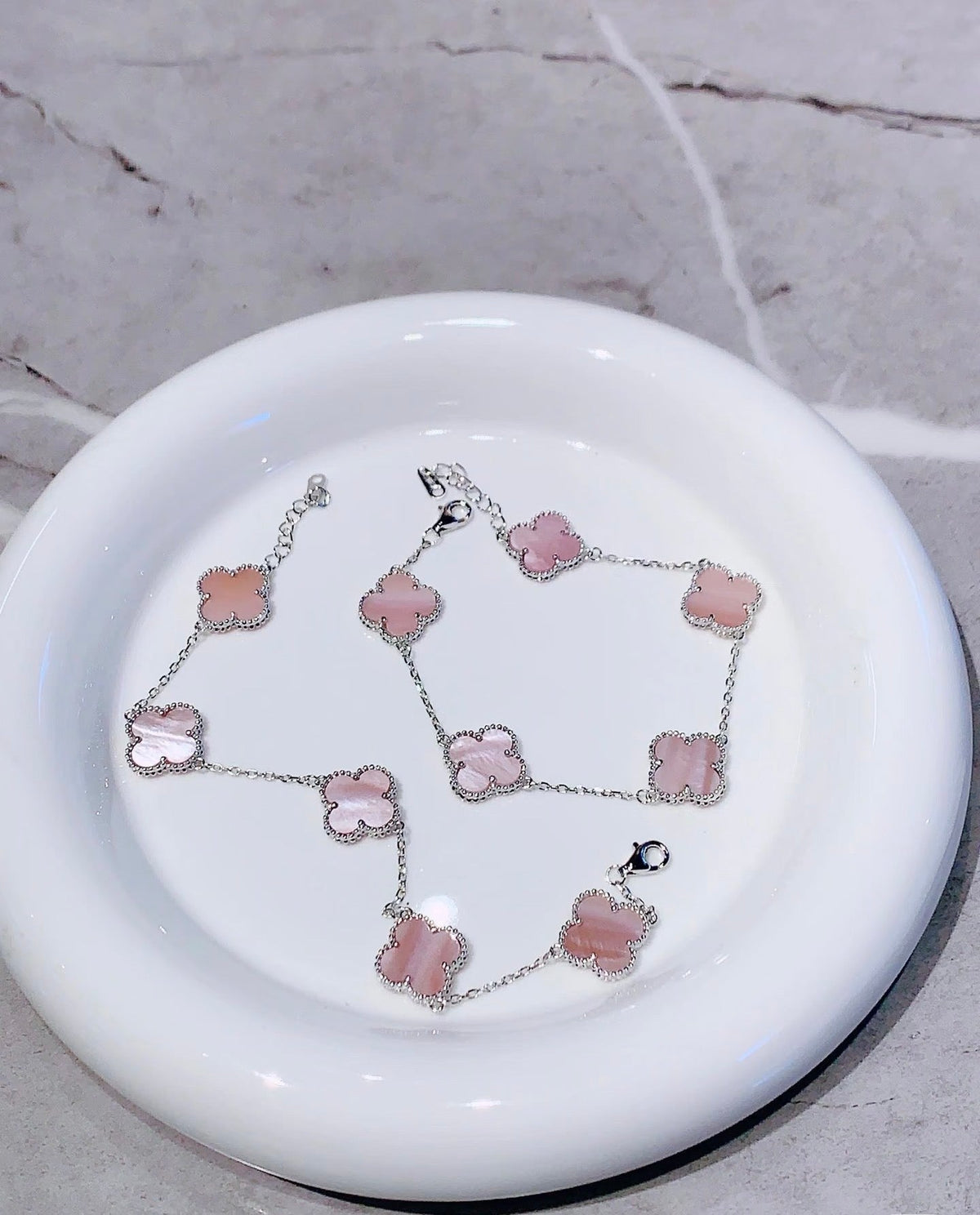 [lume JewelryLight Pink Braided Bracelet