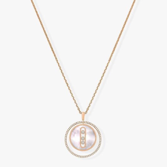 [lume Jewelry]LUCKY MOVE MM NACRE BLANCHE DIAMOND NECKLACE