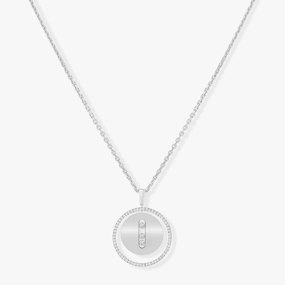 [lume Jewelry]LUCKY MOVE MM SILVER DIAMOND NECKLACE