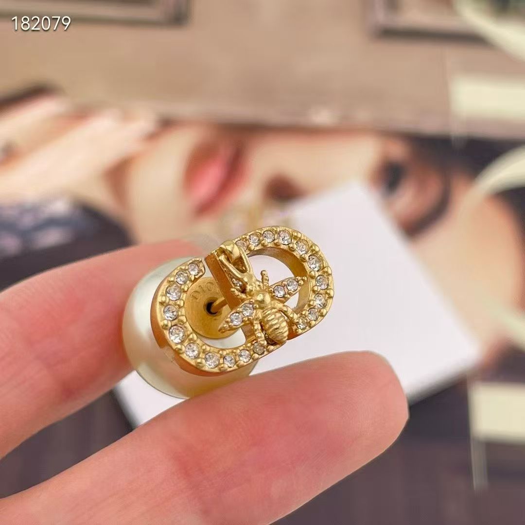 [lume Jewelry]CD Honeycomb Pearl Stud Earrings