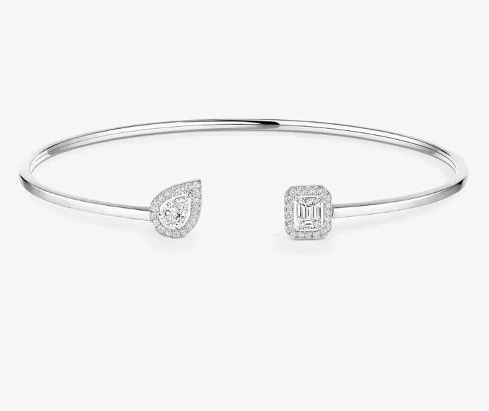 [lume Jewelry]M Delicate Double-Diamond Bracelet