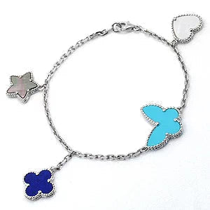 ¡®lume Jewelry¡¯LUCKY SPRING SILVER BRACELET 4 MOTIF