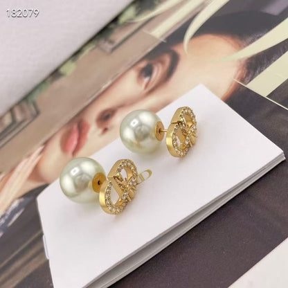 [lume Jewelry]CD Honeycomb Pearl Stud Earrings