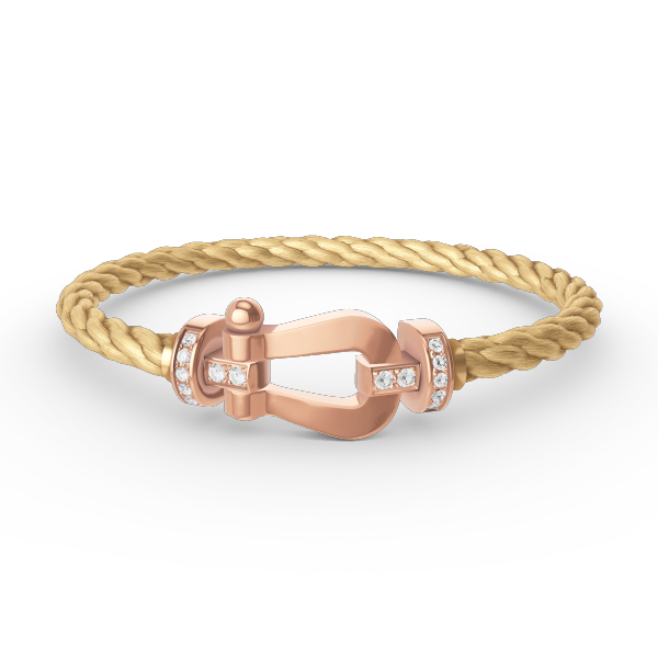 ¡®lume Jewelry¡¯FORCE LARGE HORSESHOE HALF DIAMOND BRACELET ROSE GOLD