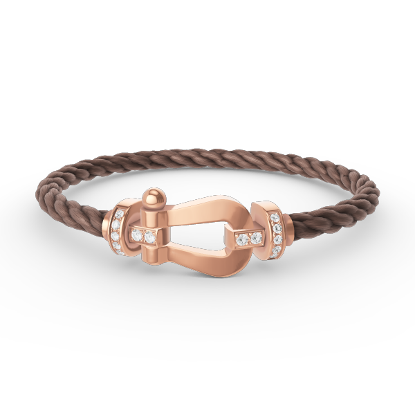 ¡®lume Jewelry¡¯FORCE LARGE HORSESHOE HALF DIAMOND BRACELET ROSE GOLD