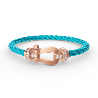 ¡®lume Jewelry¡¯FORCE LARGE HORSESHOE HALF DIAMOND BRACELET ROSE GOLD