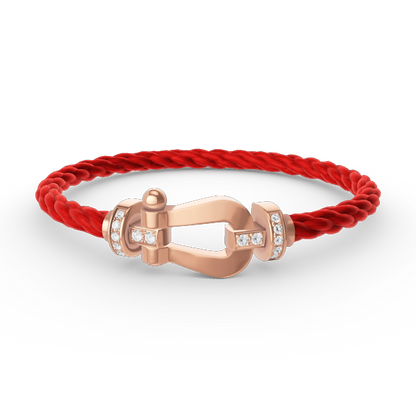 ¡®lume Jewelry¡¯FORCE LARGE HORSESHOE HALF DIAMOND BRACELET ROSE GOLD