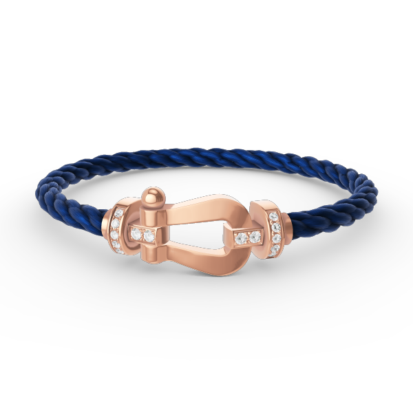 ¡®lume Jewelry¡¯FORCE LARGE HORSESHOE HALF DIAMOND BRACELET ROSE GOLD