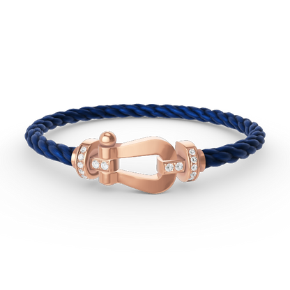 ¡®lume Jewelry¡¯FORCE LARGE HORSESHOE HALF DIAMOND BRACELET ROSE GOLD