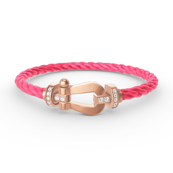 ¡®lume Jewelry¡¯FORCE LARGE HORSESHOE HALF DIAMOND BRACELET ROSE GOLD
