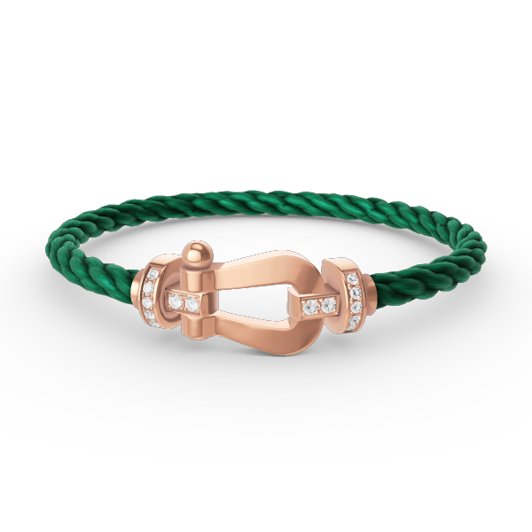 ¡®lume Jewelry¡¯FORCE LARGE HORSESHOE HALF DIAMOND BRACELET ROSE GOLD