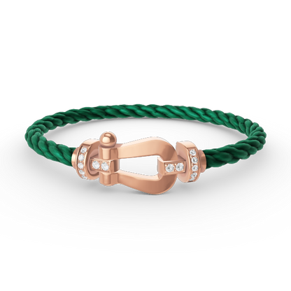 ¡®lume Jewelry¡¯FORCE LARGE HORSESHOE HALF DIAMOND BRACELET ROSE GOLD