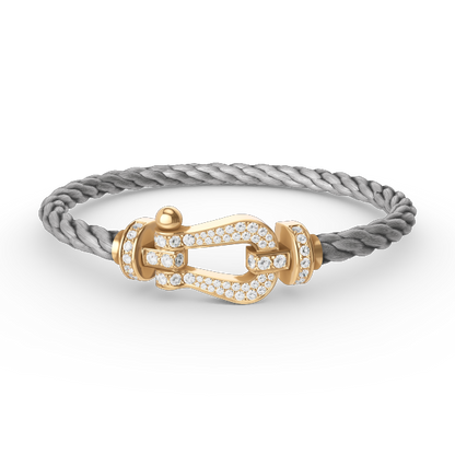 ¡®lume Jewelry¡¯FORCE LARGE HORSESHOE FULL DIAMOND BRACELET GOLD
