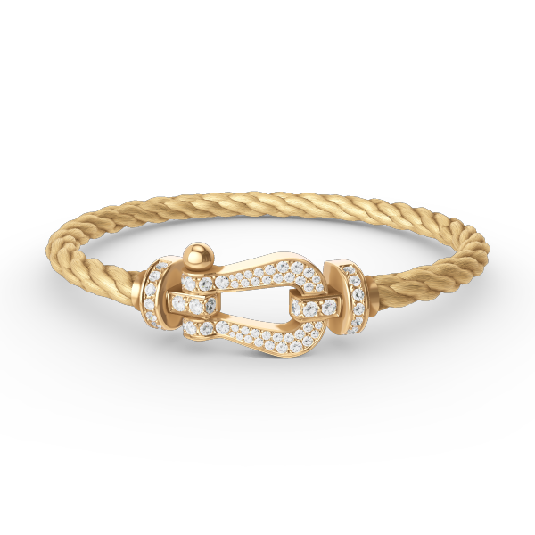 ¡®lume Jewelry¡¯FORCE LARGE HORSESHOE FULL DIAMOND BRACELET GOLD