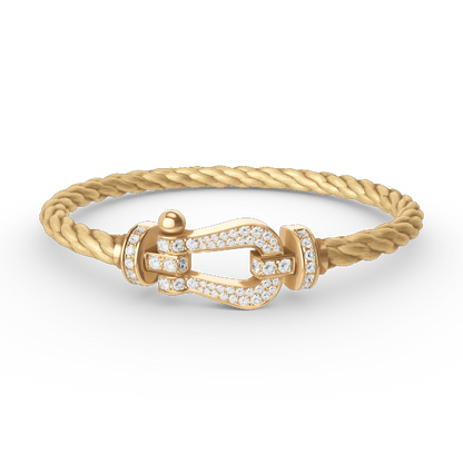 ¡®lume Jewelry¡¯FORCE LARGE HORSESHOE FULL DIAMOND BRACELET GOLD