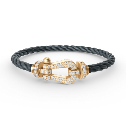 ¡®lume Jewelry¡¯FORCE LARGE HORSESHOE FULL DIAMOND BRACELET GOLD