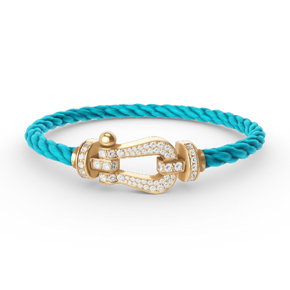 ¡®lume Jewelry¡¯FORCE LARGE HORSESHOE FULL DIAMOND BRACELET GOLD