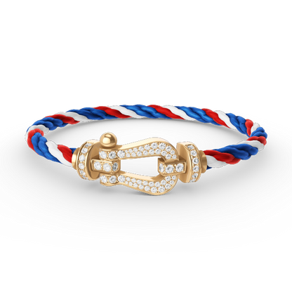 ¡®lume Jewelry¡¯FORCE LARGE HORSESHOE FULL DIAMOND BRACELET GOLD