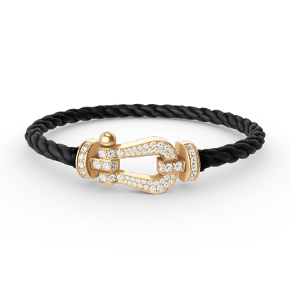 ¡®lume Jewelry¡¯FORCE LARGE HORSESHOE FULL DIAMOND BRACELET GOLD