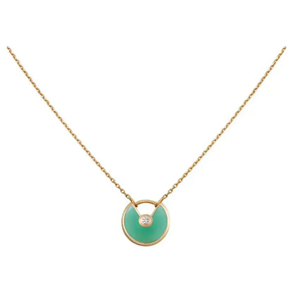 ¡®lume Jewelry¡¯AMULETTE GOLD MALACHITE NECKLACE
