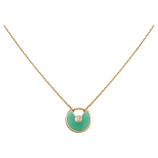 ¡®lume Jewelry¡¯AMULETTE GOLD MALACHITE NECKLACE