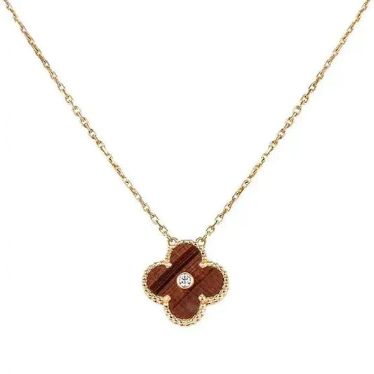 ¡®lume Jewelry¡¯CLOVER 15MM DIAMOND AND YELLOW TIGER'S EYE AGATE necklace