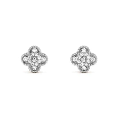 ¡®lume Jewelry¡¯CLOVER 1 MOTIFS DIAMOND STUD EARRINGS SILVER