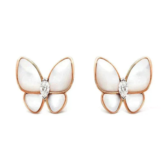 ¡®lume Jewelry¡¯BUTTERFLY MOP DIAMOND EARRINGS