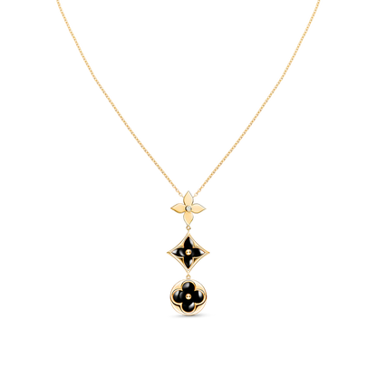 ¡®lume Jewelry¡¯STAR AND SUN ONYX PINK GOLD NECKLACE