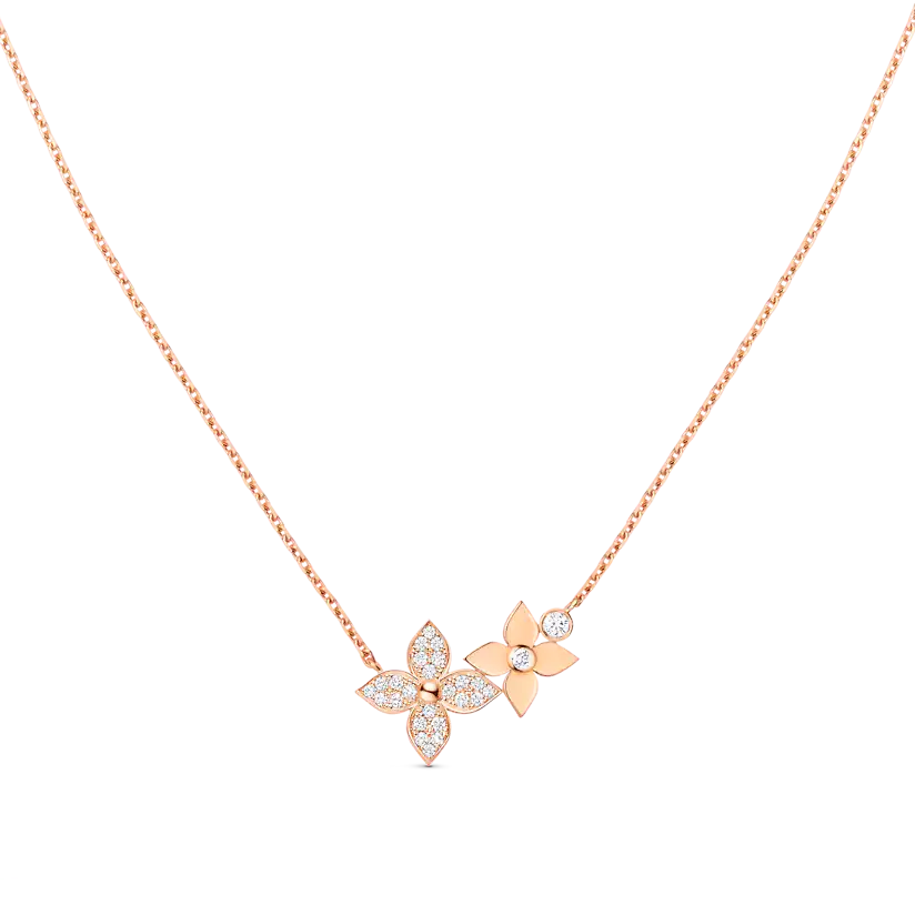 ¡®lume Jewelry¡¯STAR BLOSSOM NECKLACE PINK GOLD DIAMONDS
