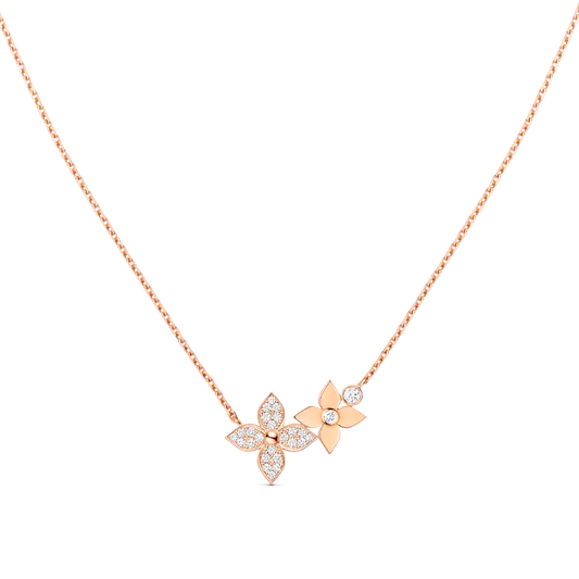 ¡®lume Jewelry¡¯STAR BLOSSOM NECKLACE PINK GOLD DIAMONDS