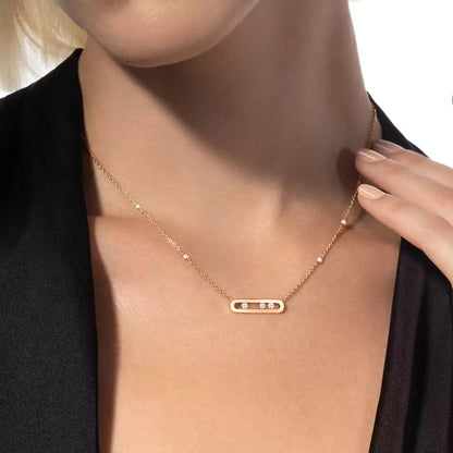 [lume Jewelry] Baby Move Gold Diamond Necklace
