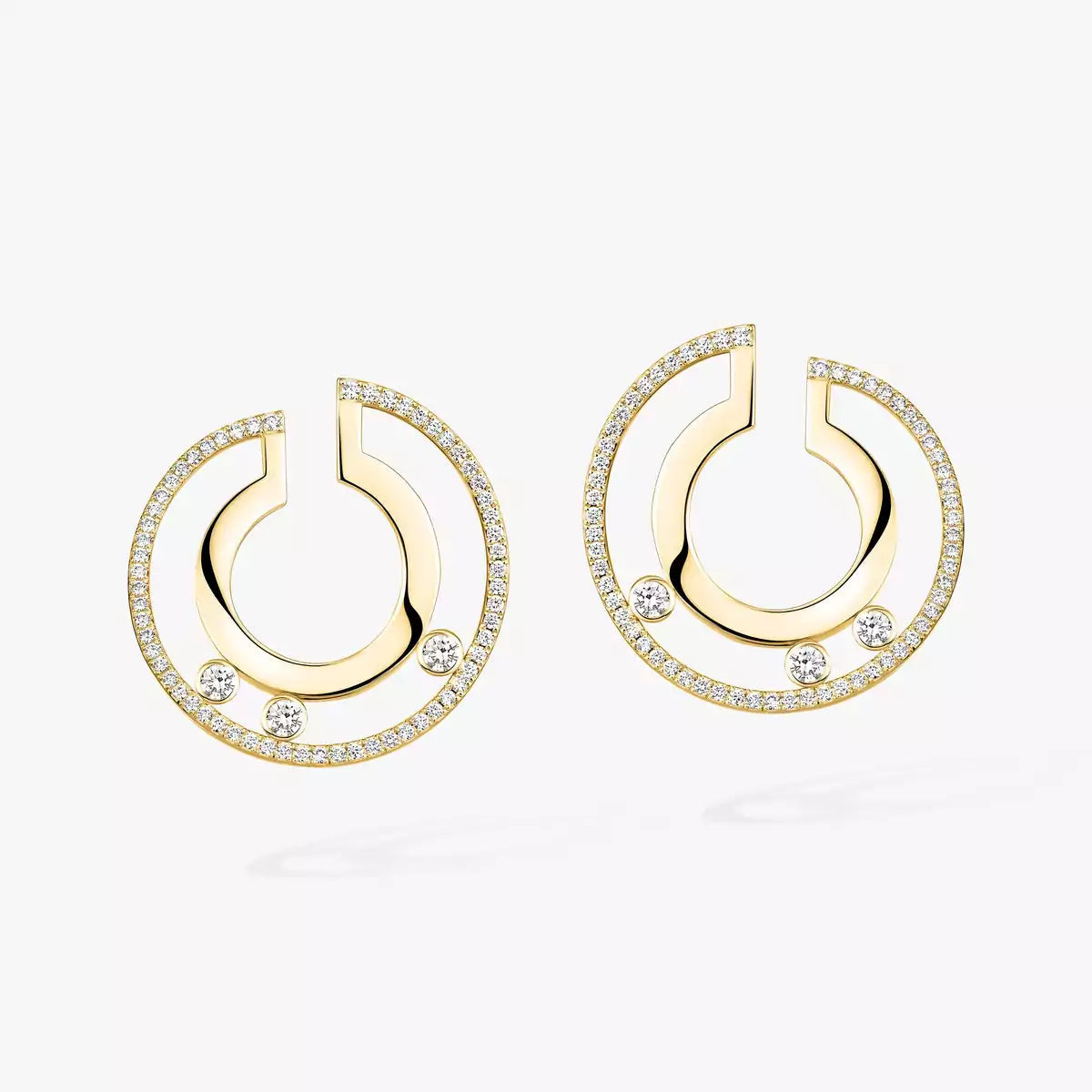 [lume Jewelry]Move Romane Small Diamond Hoop Earrings