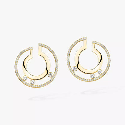 [lume Jewelry]Move Romane Small Diamond Hoop Earrings