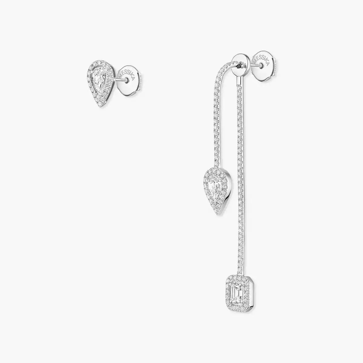[lume Jewelry]Diamond Drop Earrings My Twin