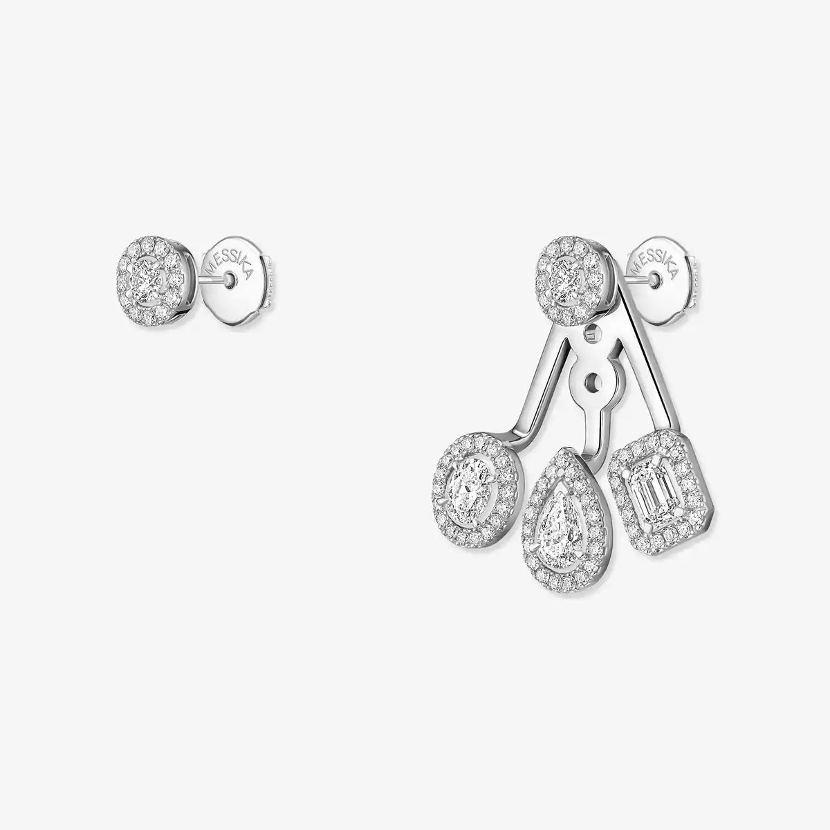 [lume Jewelry] My Twin Trio  Diamond Earrings