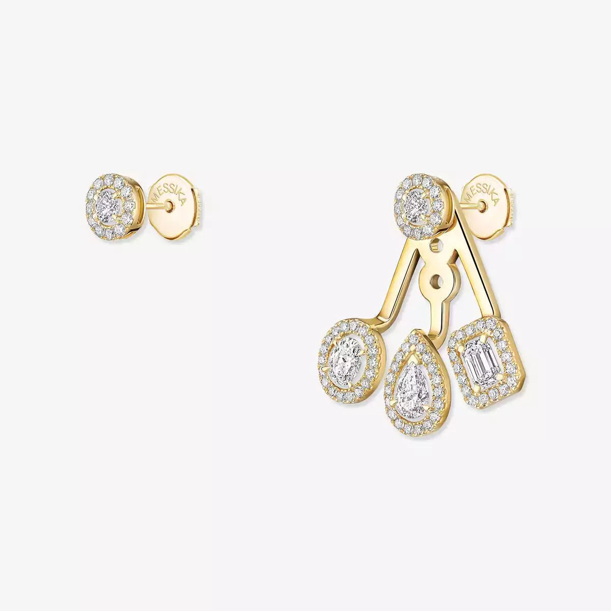 [lume Jewelry] My Twin Trio  Diamond Earrings