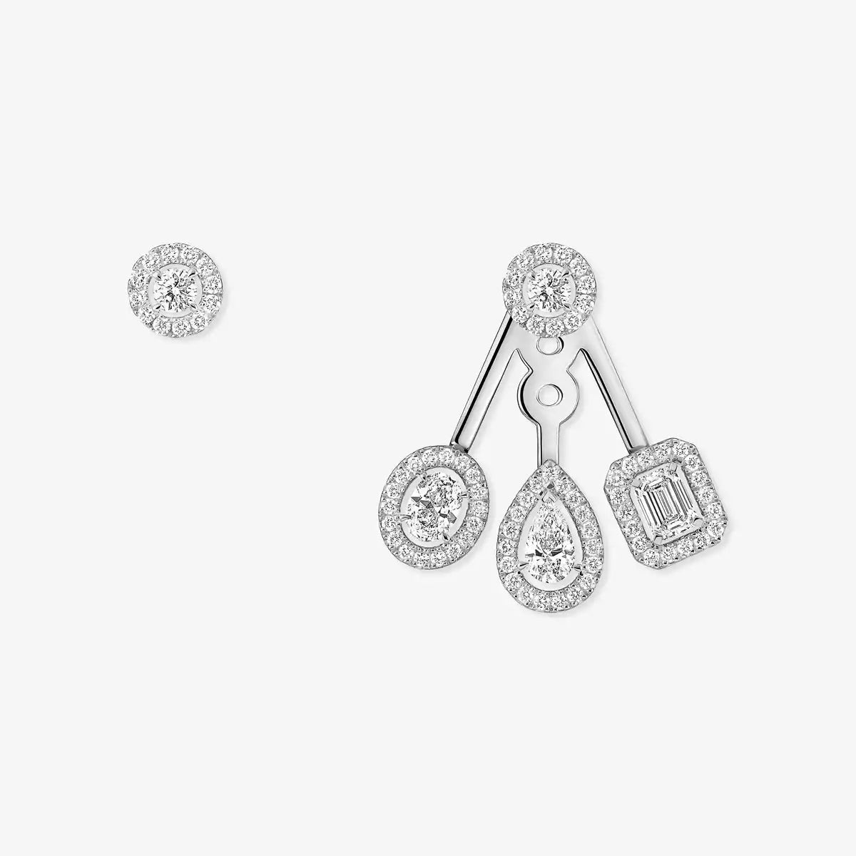 [lume Jewelry] My Twin Trio  Diamond Earrings