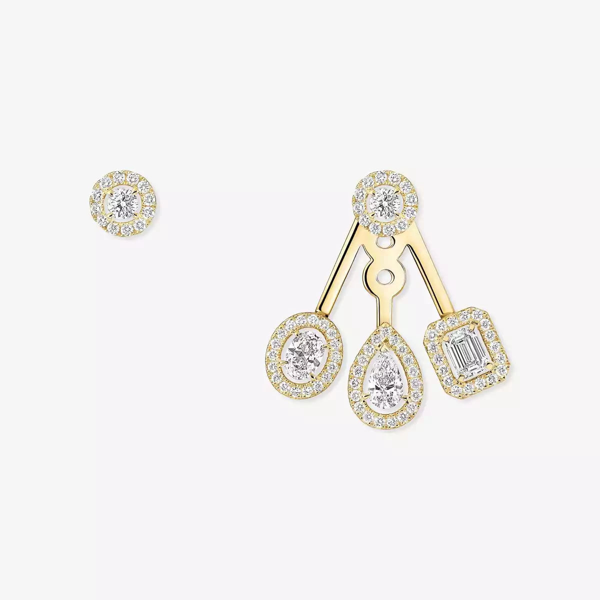 [lume Jewelry] My Twin Trio  Diamond Earrings