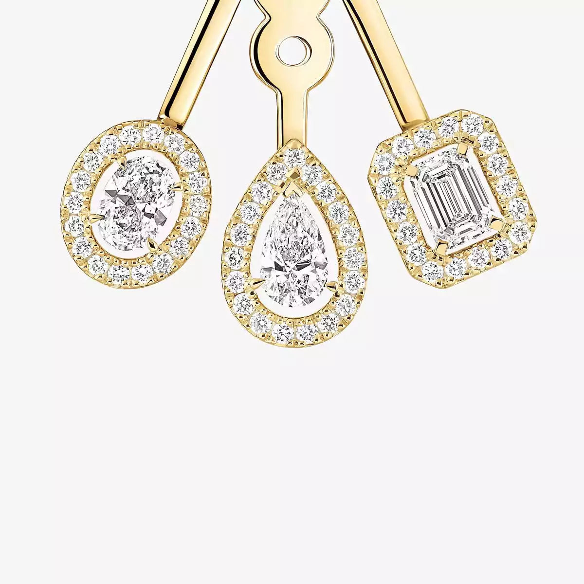[lume Jewelry] My Twin Trio  Diamond Earrings