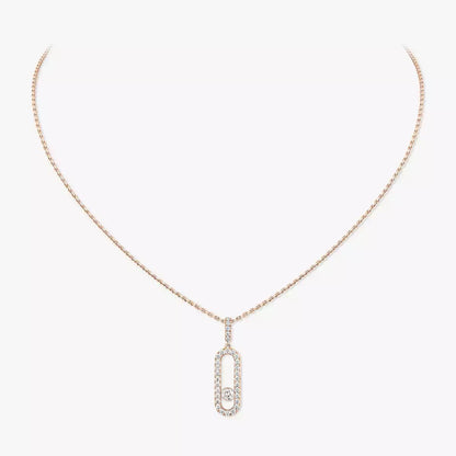 [lume Jewelry]Move Uno Diamond Necklace in Rose Gold