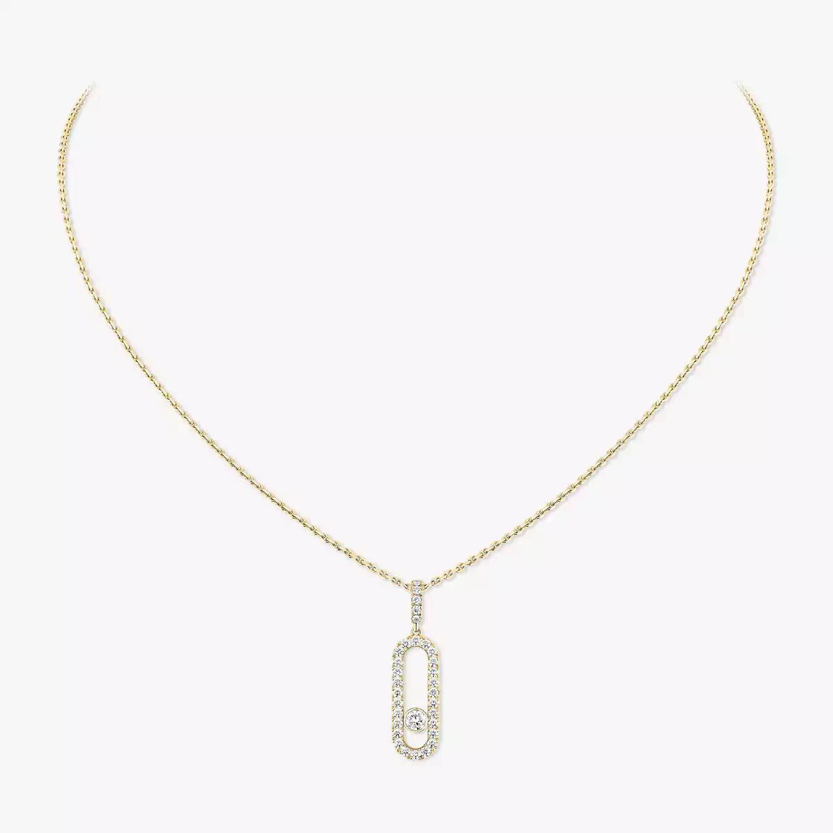 [lume Jewelry]Move Uno Diamond Necklace in Rose Gold