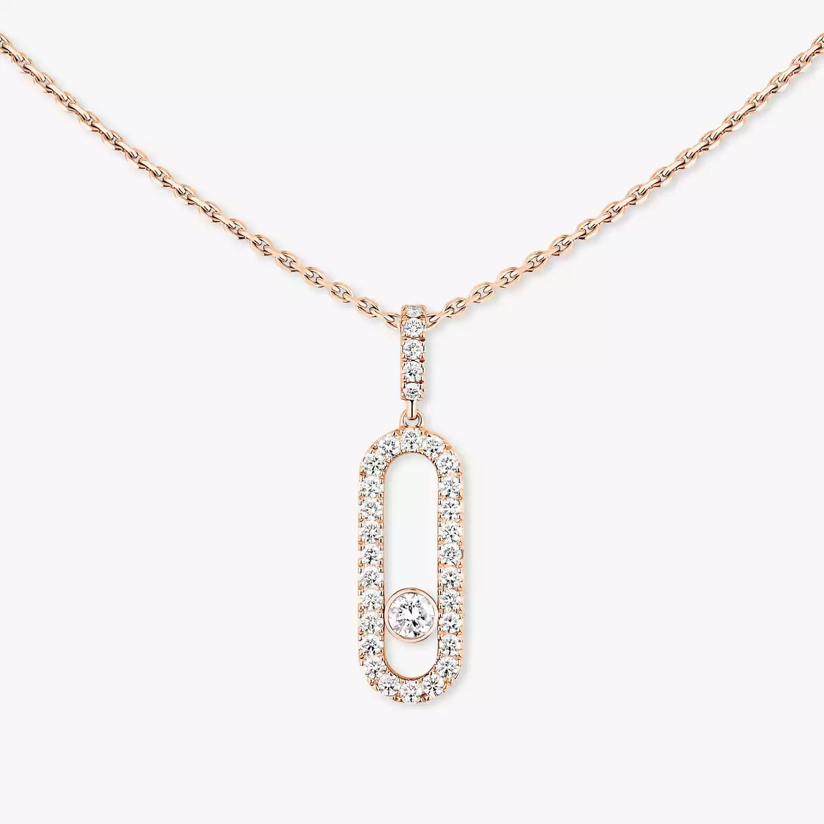 [lume Jewelry]Move Uno Diamond Necklace in Rose Gold