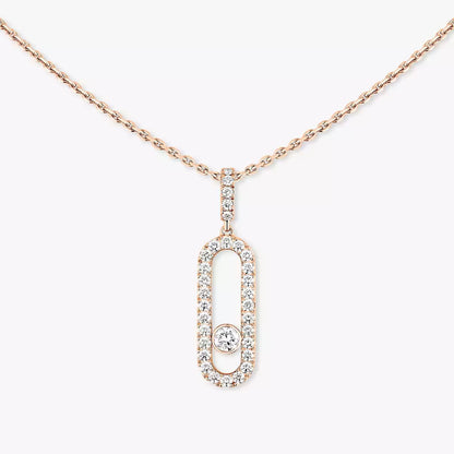 [lume Jewelry]Move Uno Diamond Necklace in Rose Gold