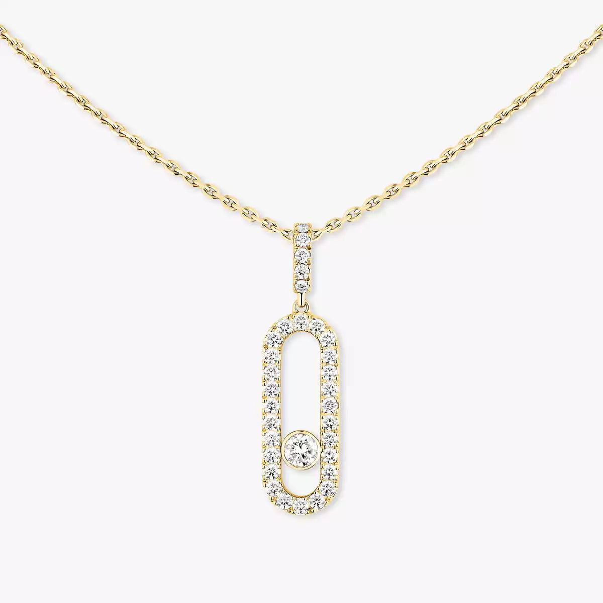 [lume Jewelry]Move Uno Diamond Necklace in Rose Gold