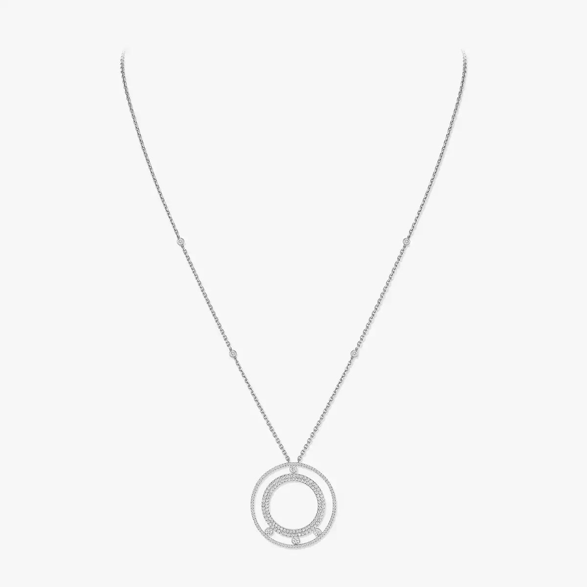 [lume Jewelry]Move Romane Long Pave_-Set Diamond Necklace