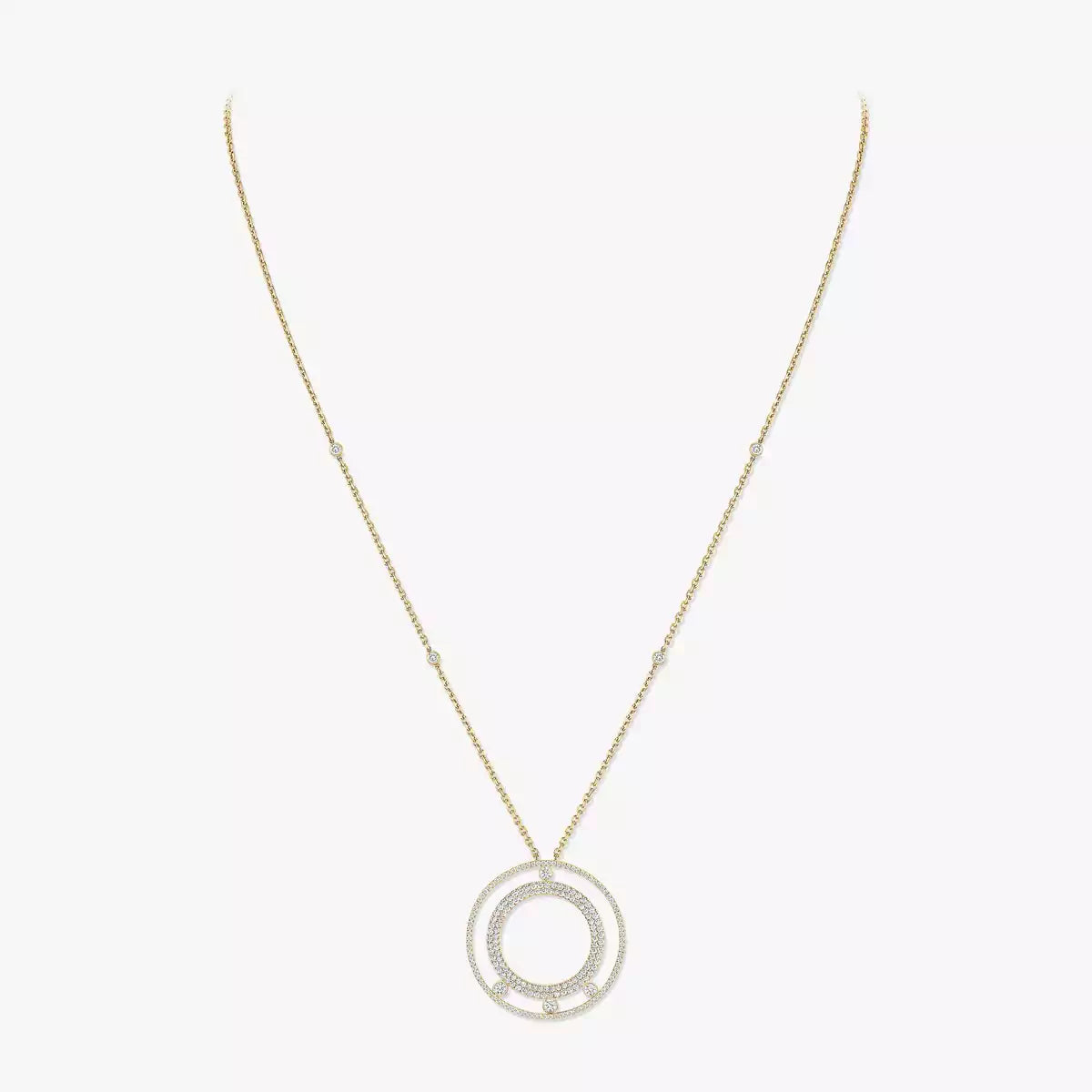 [lume Jewelry]Move Romane Long Pave_-Set Diamond Necklace