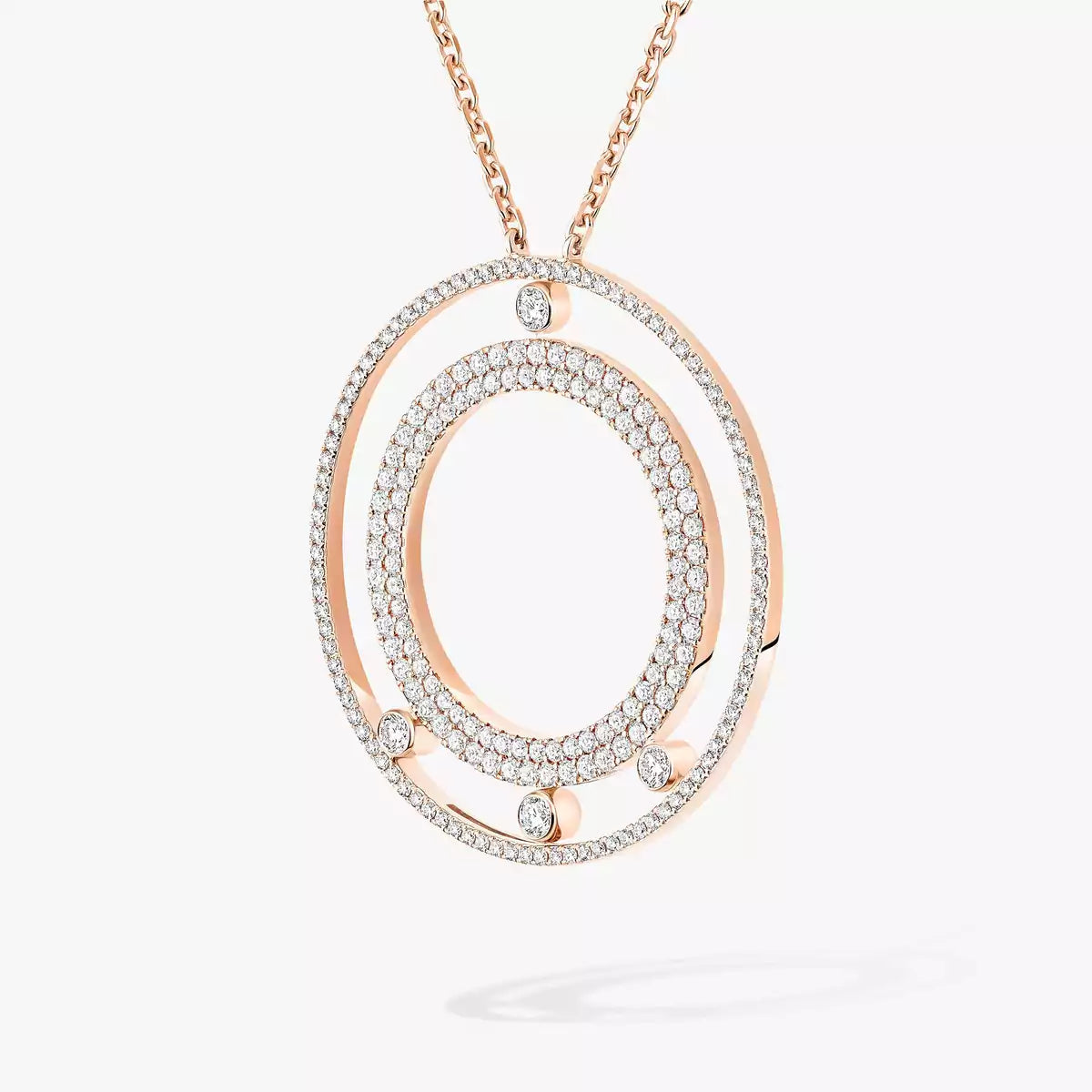 [lume Jewelry]Move Romane Long Pave_-Set Diamond Necklace